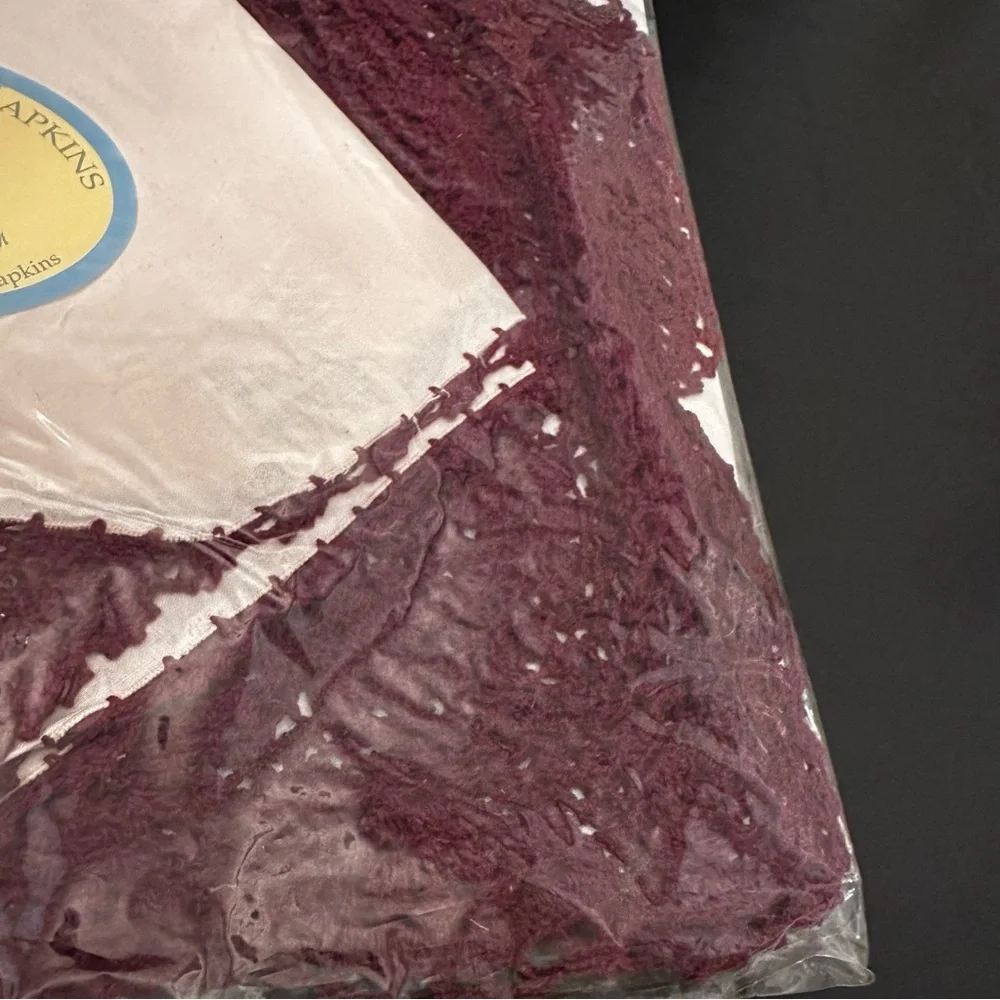 Vintage Keeco Placemats And Napkins Wine Burgundy Set Of 2 SEALED